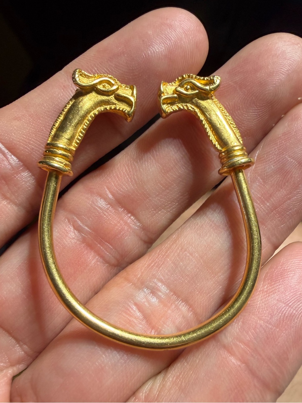 MMA 1992 Double Dragon Key Ring, Gold-Tone Metal Clasp, Museum Replica Accessory